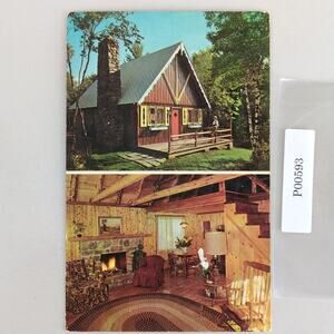 The Swiss Boyne Built by Steve Bahnick PA 1960s Postcard Falls Log Homes Ad
